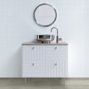 Gridescale Ice 3"x18" Bullnose Matte Porcelain Wall Tile - MSI Collection product shot basin view