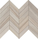 Havenwood Dove Chevron  12"x15"  Matte Porcelain Mesh-Mounted Mosaic Tile product shot profile view
