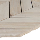 Havenwood Dove Chevron  12"x15"  Matte Porcelain Mesh-Mounted Mosaic Tile product shot angle view 2