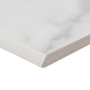 Kaya Calacatta Lucca Bullnose 3"x24"  Matte  Porcelain Wall Tile - MSI Collection product shot edge view