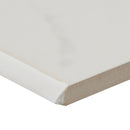 Kaya Calacatta Venato Bullnose 3"x24" Matte Porcelain Wall Tile - MSI Collection product shot edge view