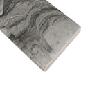 Kaya Onda Gray 3"x24" Bullnose Polished Porcelain Wall Tile - MSI Collection product shot edge view