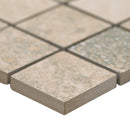 Legend grey 12"x12" Matte Porcelain Mosaic Tile - MSI Collection product shot profile view