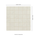 Legend White 12"x12" Matte Porcelain Mosaic Tile - MSI Collection measurement view