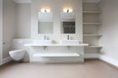 Living Style Cream Bullnose 2"x24" Glazed Porcelain Wall Tile - MSI Collection product shot wash basin view
