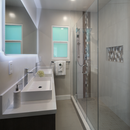 Loft Glacier 12"x12" Matte Porcelain Mesh-Mounted Mosaic Tile room shot bathroom view