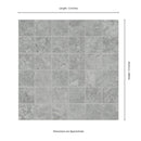 Legions Lunar Silver 12"x12" Matte Porcelain Floor And Wall Tile product shot measurement view