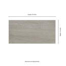 Malahari Greige 12"x24" Lapato 3D Porcelain Floor & Wall Tile - MSI Collection measurement view