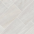 Malahari White 12"x24" Lapato 3D Porcelain Floor & Wall Tile - MSI Collection angle view