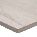 Malahari White 12"x24" Lapato 3D Porcelain Floor & Wall Tile - MSI Collection edge view