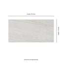 Malahari White 12"x24" Lapato 3D Porcelain Floor & Wall Tile - MSI Collection measurement view