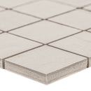 Malahari White 12"x12" Lapato 3D Porcelain 2"x2" Mosaic Tile - MSI Collection edge view
