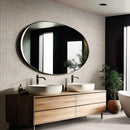 Malahari White 12"x12" Lapato 3D Porcelain 2"x2" Mosaic Tile - MSI Collection room view