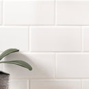Metro White 3"x6" Glossy Ceramic Wall Tile - MSI Collection kitchen wall view