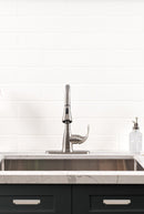 Metro White 4"x12" Glossy Ceramic Wall Tile - MSI Collection bathroom basin view