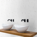 Miraggio Gray 12"x12" Porcelain 2" Hexagon Mosaic Wall & Floor Tile - MSI Collection product shot sink view