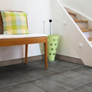 Oxide Iron Bullnose 3"x18" Matte Glazed Porcelain Wall Tile - MSI Collection product shot hall view