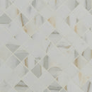 Pietra Calacatta 12"x12" Polished Porcelain Mesh-Mounted Mosaic Tile product shot angle view