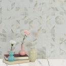 Pietra Calacatta 12"x12" Polished Porcelain Mesh-Mounted Mosaic Tile room shot bathroom view 4