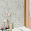 Pietra Calacatta 12"x12" Polished Porcelain Mesh-Mounted Mosaic Tile room shot bathroom view