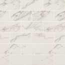 Pietra Carrara 12"x12" Polished Porcelain Mesh-Mounted Mosaic Tile product shot wall view