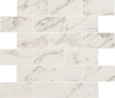 Pietra Carrara 12"x12" Polished Porcelain Mesh-Mounted Mosaic Tile product shot profile view
