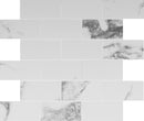 Pietra Statuario 12"x12" Polished Porcelain Mesh-Mounted Mosaic Tile - MSI Collection product shot profile view