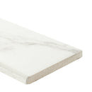 Praia Carrara Bullnose 3"x24 "Glazed Porcelain Wall Tile - MSI Collection product shot edge view