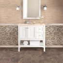 Praia Crema 3"x24" Polished Porcelain Bullnose Wall Tile - MSI Collection product shot wash basin view