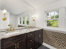 Praia Grey 3"x24" Polished Porcelain Bullnose Wall Tile - MSI Collection product shot wash basin view