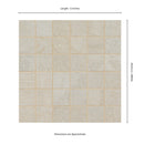 Legions Quartz White 12"x12" Matte Porcelain Floor And Wall Tile room shot measurement view