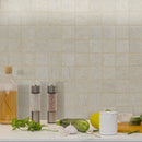 Legions Quartz White 12"x12" Matte Porcelain Floor And Wall Tile room shot kitchen view