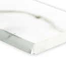 Regallo Calacatta Marbella 3"x24" Bullnose Matte Porcelain Wall Tile - MSI Collection edge  view