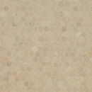 Sande Cream 12"x12" Matte 2" Hexagon Porcelain Mesh-Mounted Mosaic Tile product shot profile  view 2