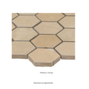 Sande Cream 12"x12" Matte 2" Hexagon Porcelain Mesh-Mounted Mosaic Tile product shot profile view 2
