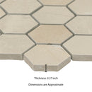 Sande Cream 12"x12" Matte 2" Hexagon Porcelain Mesh-Mounted Mosaic Tile - MSI Collection