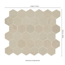 Sande Cream 12"x12" Matte 2" Hexagon Porcelain Mesh-Mounted Mosaic Tile - MSI Collection
