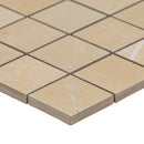 Sande Cream 12"x12" Matte Porcelain Mesh-Mounted Mosaic Tile product shot profile view