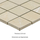 Sande Cream 12"x12" Matte Porcelain Mesh-Mounted Mosaic Tile - MSI Collection