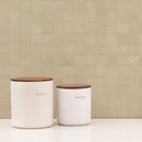 Sande Cream 12"x12" Matte Porcelain Mesh-Mounted Mosaic Tile room shot kitchen view
