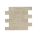 Sande Cream 12"x12" Polished Porcelain Mesh Mounted Mosaic Tile 2"x4" - MSI Collection