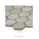 Sande Gray 12"x12" Matte  2" Hexagon Porcelain Mosaic Tile product shot profile view 2