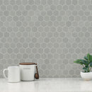 Sande Gray 12"x12" Matte 2" Hexagon Porcelain Mosaic Tile - MSI Collection