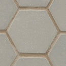 Sande Gray 12"x12" Matte  2" Hexagon Porcelain Mosaic Tile product shot closeup view