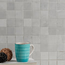 Sande Gray 12"x12" Matte Porcelain Mosaic Tile room shot table view