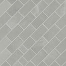 Sande Grey 12"x12" Polished Porcelain Mesh Mounted Mosaic Tile 2"x4" - MSI Collection