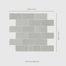 Sande Grey 12"x12" Polished Porcelain Mesh Mounted Mosaic Tile 2"x4" - MSI Collection