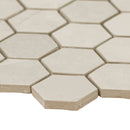 Sande Ivory 12"x12" Matte 2" Hexagon Porcelain Mosaic Tile - MSI Collection