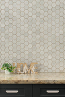 Sande Ivory 12"x12" Matte 2" Hexagon Porcelain Mosaic Tile - MSI Collection
