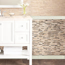 Sande Ivory Bullnose 3"x18" Glazed Porcelain Wall Tile - MSI Collection product shot wash basin view